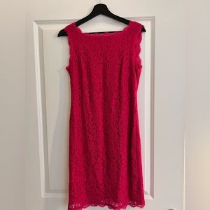 Adrianna Papel fuschia dress with zipper back.